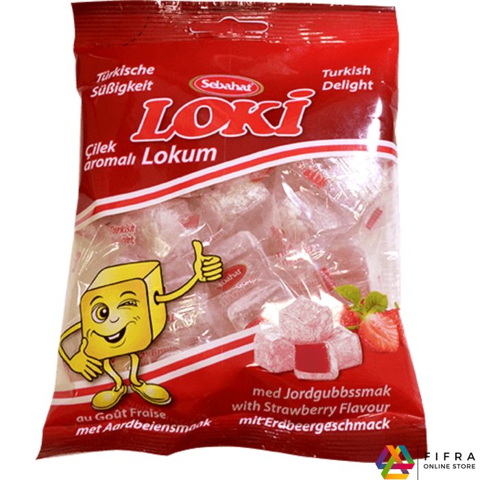 Loki | Turkish Delight | Lokum | Strawberry Flavour | 8 x 200 gr