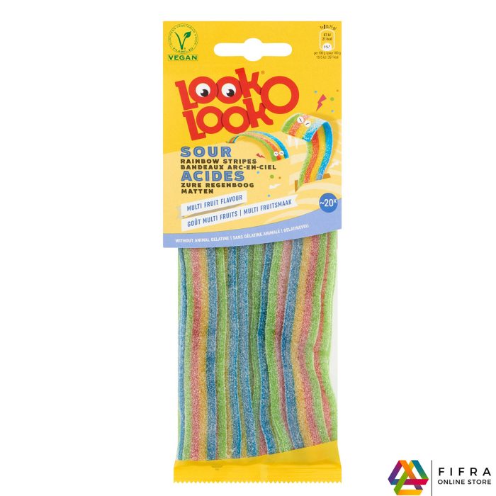 Look O Look | Sour Acides | Stripes Rainbow | 1 x 15 Packs