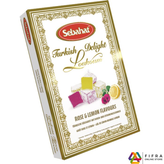 Sebahat | Turkish Delight | Lokum | Rose & Lemon Flavours |  Gift Box | 250g℮