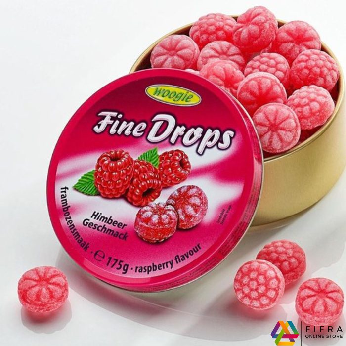 Woogie | Fine Drops | Raspberry Flavour | 200 gr